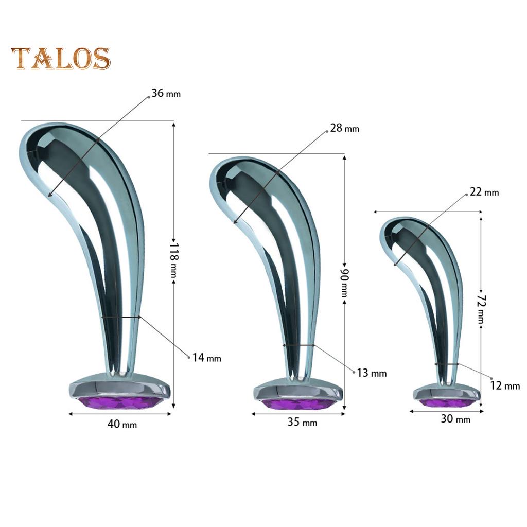 TA Metal Anal Plug Butt Dilator G Sport Massager Couple Masturbation Sex Toy