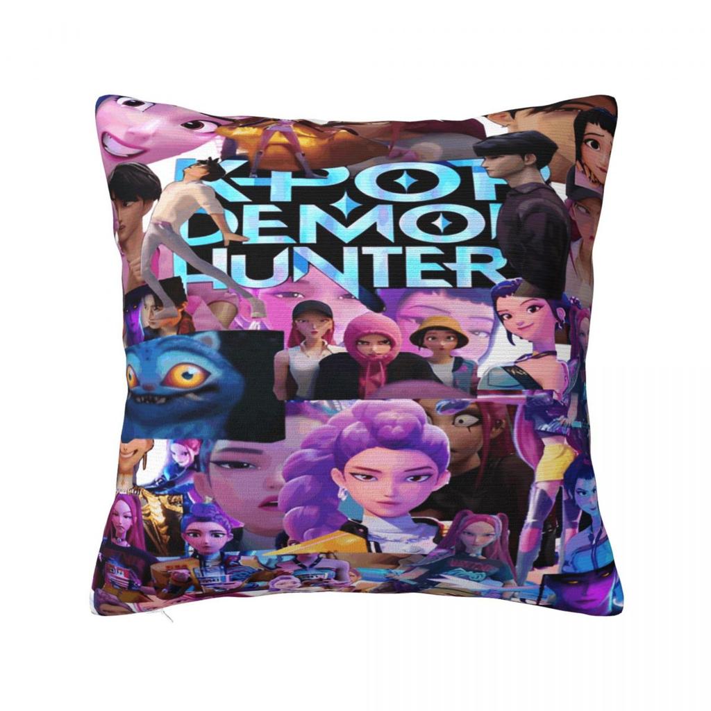 Home Decoration KPop Demon Hunters Huntrix Pillowcases Merch Pillow Cover Zipper Multi-Size