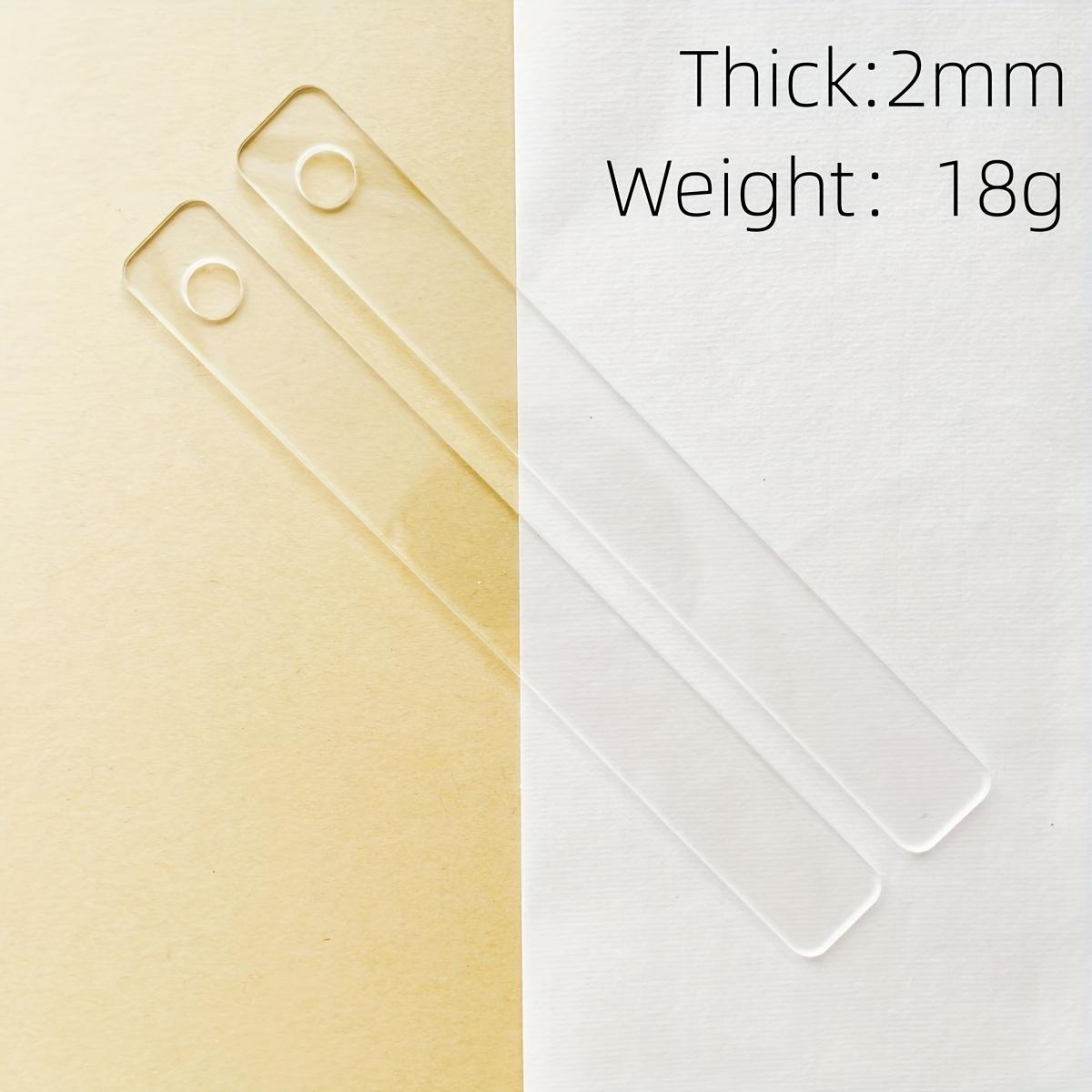 

2pcs Premium Transparent Acrylic Clay Rolling Thickness Guides Precise, Durable DY Tools for Pottery, Ceramic, Jewelry Making, and Sculpting