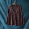 Sweaters Coat Cardigan for Women Winter Oversize Hollow-out Solid Color Loose Long Sleeve Knit Sweaters Coat