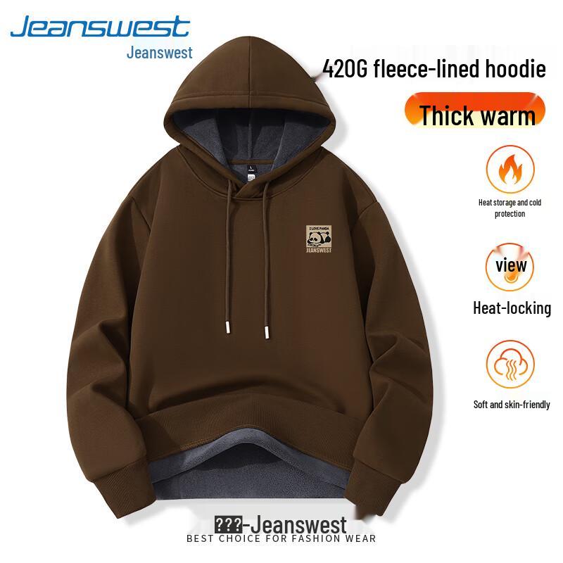 

Jeanswest Men s Panda Print Fleece Lined Hoodie 5XL