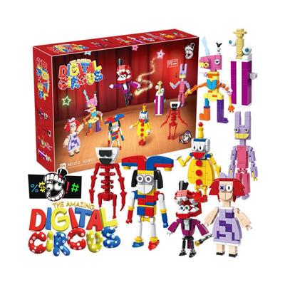 Incroyable Ensemble de Jouets Briques de Construction Le Cirque Numérique Modèle Cirque Fou Pomni Jax 8 pièces
