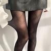 Exclusive Black Diamond Check Stockings: Women's Sheer Silk Pantyhose for All Seasons