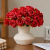 Plastic Simulation Rose Flower Luxury Fake Flowers Artificial Rose Bouquet  Home Living Room Decor