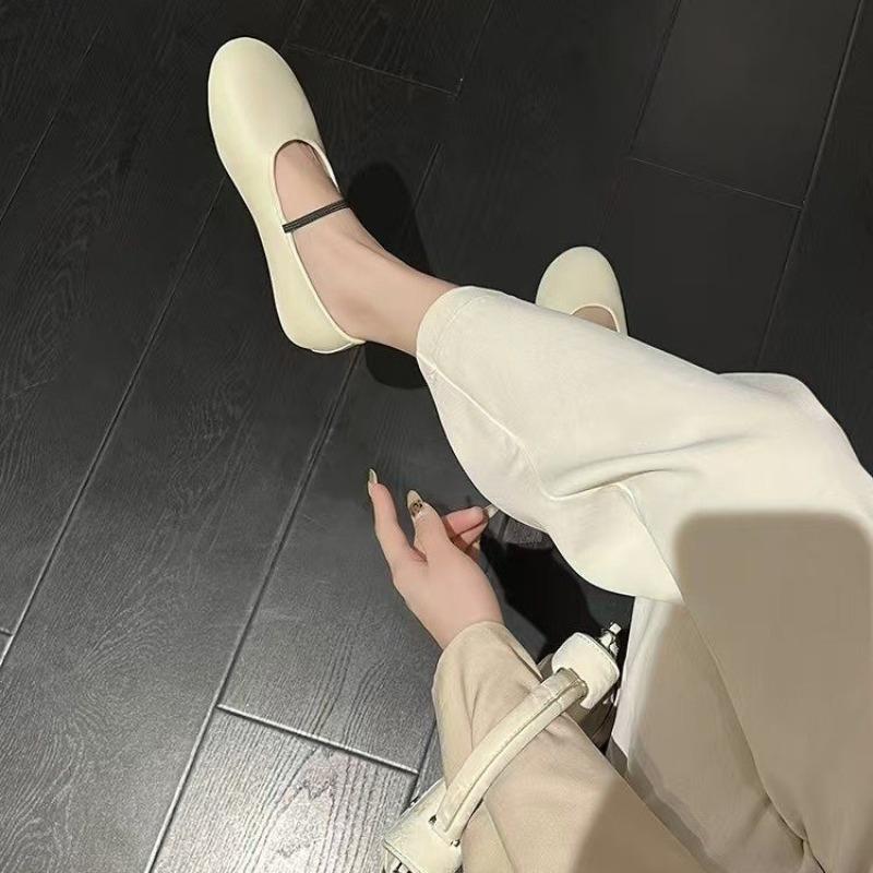 Fashion Women's Single Shoes Soft Face New French Shallow Mouth Slip-on Grandma Flats