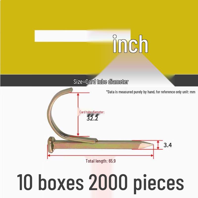 Jundingying 1-inch Heavy-Duty U-Type Pipe Clamp Nails