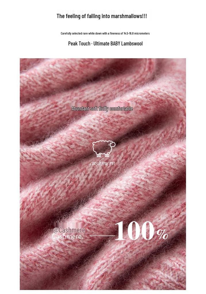 Kang Sai Ni Women's 100% Cashmere Cable Knit Retro Sweater