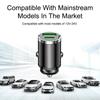 Mini 100W/200W Hidden Car USB Charger Super Charge Dual USB Port Cigarette Lighter Adapter 30W PD for IPhone IPad Android