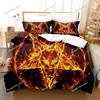 Set de Lenjerie de Pat Satanică Întunecată Imprimat 3D Huse Pilote Huse Paturi Dormitor Mărime Single Twin King Huse Plapumă Textile pentru Casă
