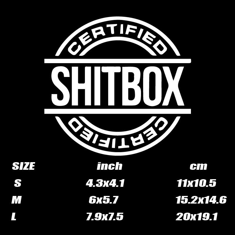 “Shitbox Certified” Stickersgrappigecreatieve Woorden Stickers Met Hoge Kwaliteit Voor Auto's Vrachtwagens Motoren Laptops! S wit
