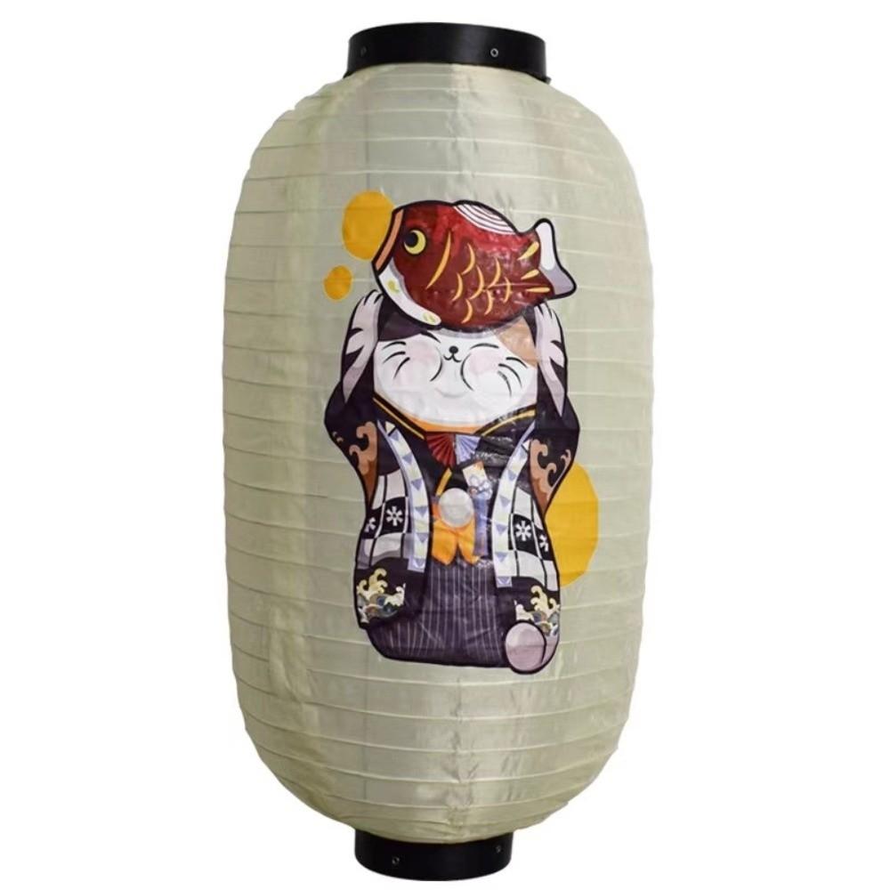 10 Inch Japanese Lantern Lucky Cat Traditional Design Pendant Light Picture Design Folk Decor Wind Lanterns Wall Decoration