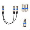 Splitter Cord, 1 XLR Female To 2 Male Y Cable, 30cm for Equelizer