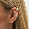 SHIXIN 2Pcs/Set Trendy Geometric C-shaped Ear Clips Non Piercing Earrings for Women Minimalist Irregular Ear Cuff Jewelry Gift