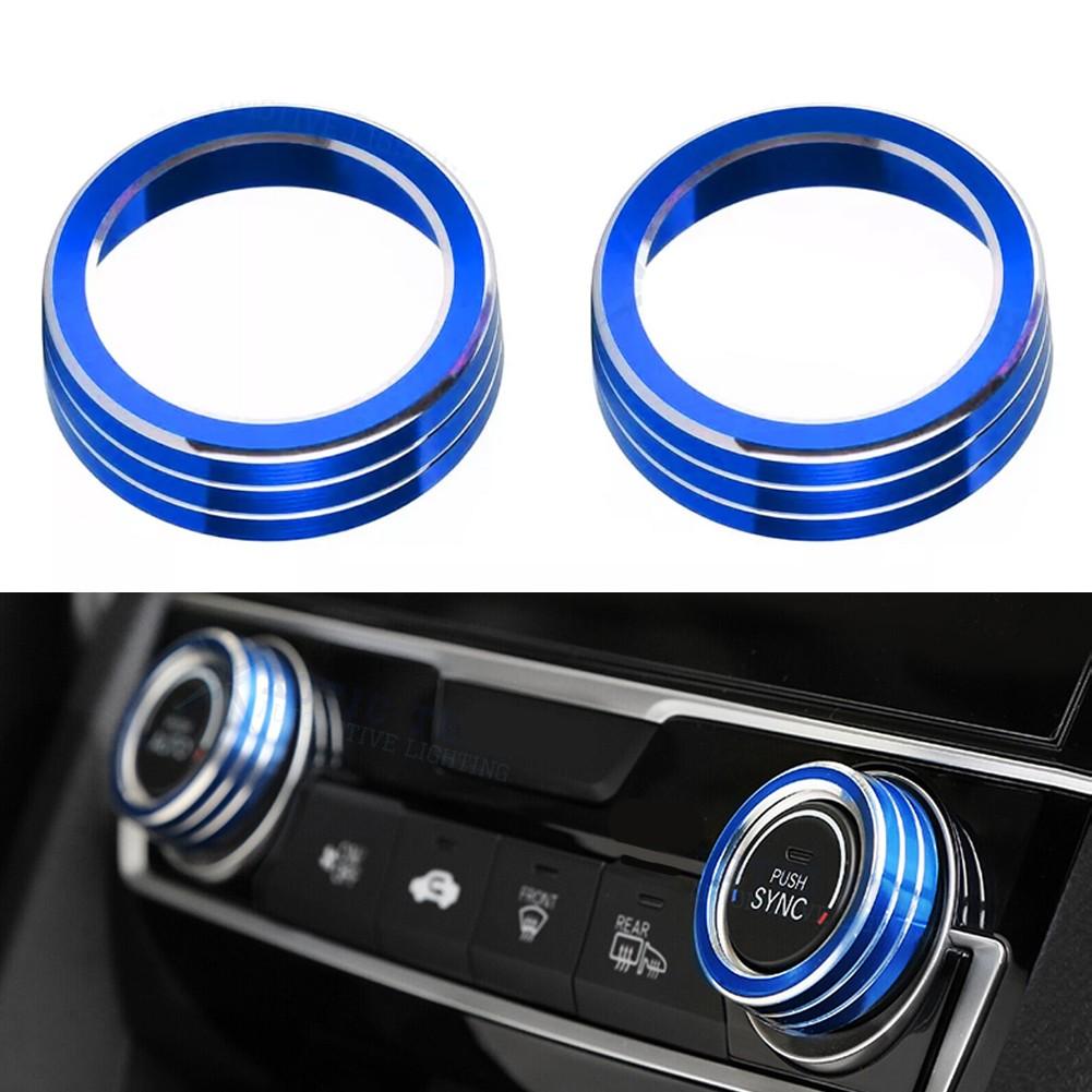 

Enhance the Look of Your For Honda Civic 10th Gen with AC Knob Ring Cover синий