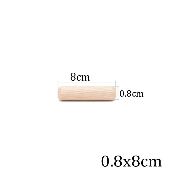 100/50 stücke Holzbearbeitung Dübel Handwerk Dübel Pins Stangen Set Möbel Beschlag Dübel Pin Holz Schrank Schublade Runde Geriffelte Holz