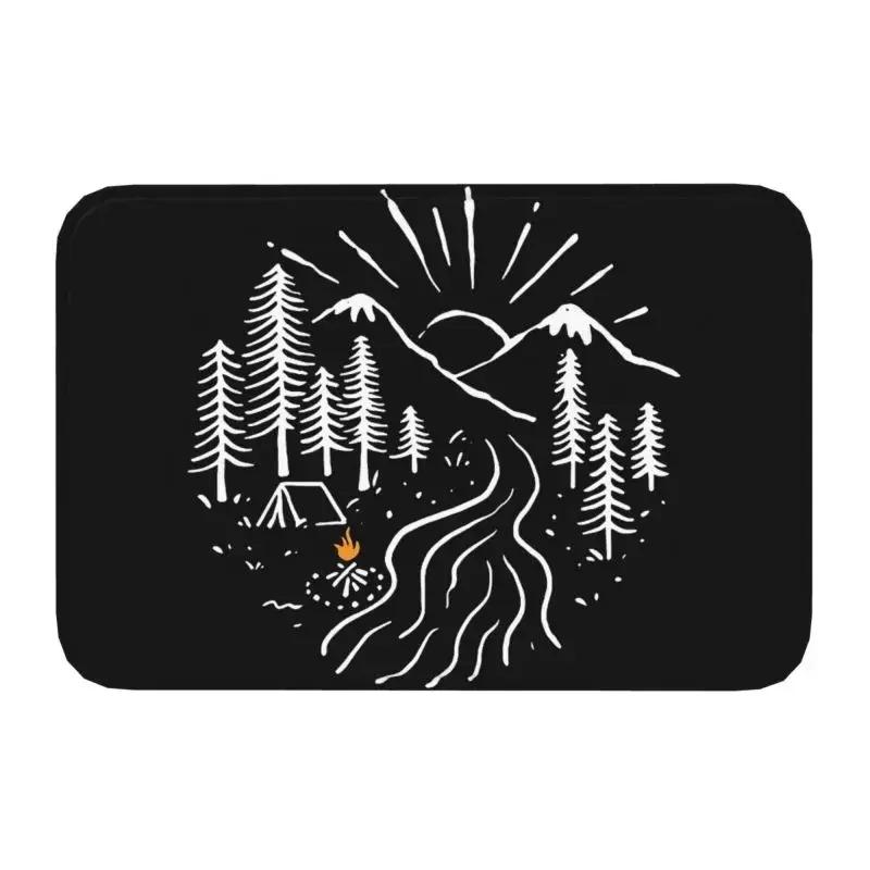 

Camping RV Carpet Living Room Bedroom Entrance Door Mat Simple Drawing Home Decoration Carpet 40cm x 60cm