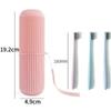 Travel Toothbrush Storage Box Vertical Stripe Portable Mouthwash Cup Brushing Cup Toothware Box Toothpaste Storage Cartridge
