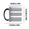 Hidden Message Coffee Mug - Sarcastic Novelty Cup with Black Geometric Design, Hand Wash Only, Funny Office Gag Gift , Coffee Cup