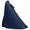 Prada Triangle Monochrome Embossed Logo Leather Triangle Clutch Small Men Clutch Blue 2NE054_2FAD_F0016