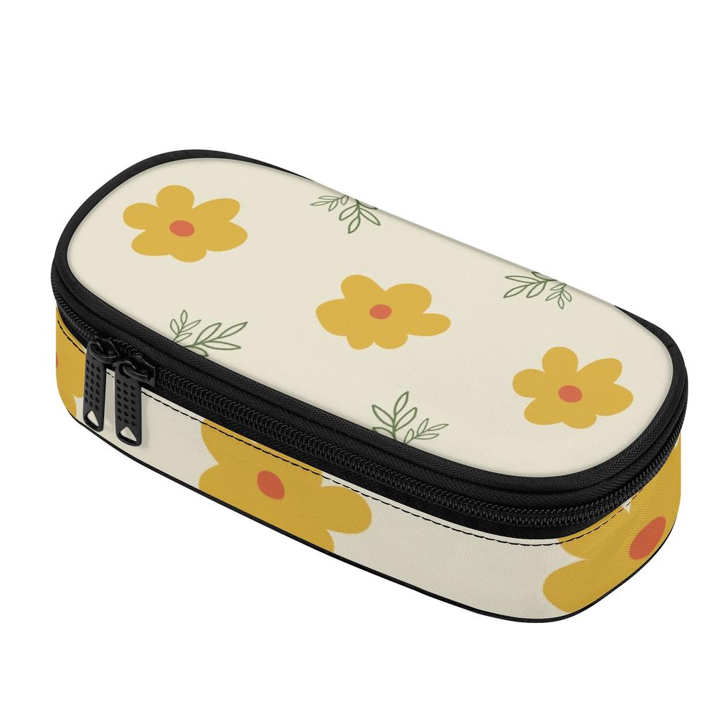 Pen Case 300D Polyester Casual Large Capacity Secure Zipper with Main Compartment Mesh Pocket and Pen Slots for Teens and Students