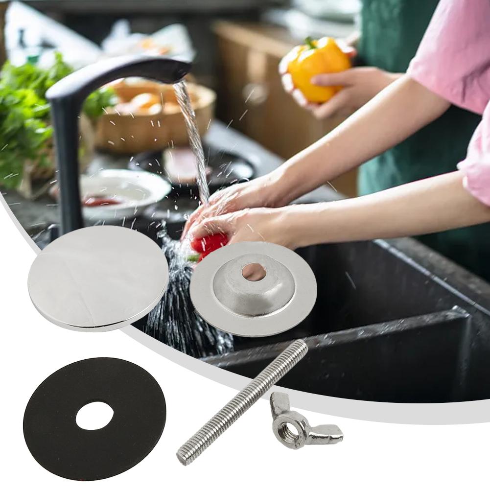 Easy Installation Kitchen Sink Tap Hole Cover Stainless Steel 2 Diameter
