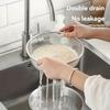 Stainless Steel Drain Basket For Washing Vegetables Fruit Rice Household Multi Use Mesh Sieve Kitchen Draining Basket Easy Clean