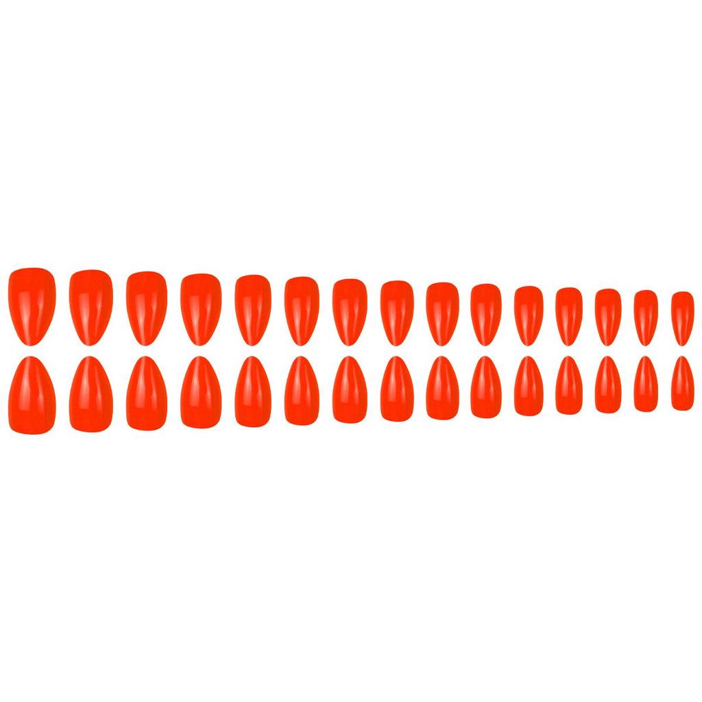 Solides glänzendes Mandel-Kurz-Set künstliche Nägel - 30 abnehmbare Stück
