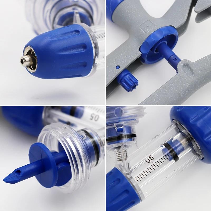 1/2/5/10ml Automatic Veterinary Continuous Syringe Poultry Animal Injection Needle Adjustable Vaccine For Livestock Cattle Sheep