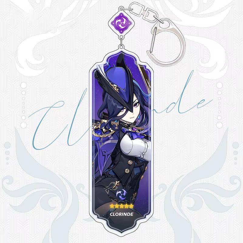 Portachiavi Anime Linnea Flins Durin Mualani Furina Arlecchino Accessori Portachiavi Genshin Impact Ciondolo Carino per Borsa Portachiavi Regalo