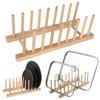 Ständer für Deckel Teller Küche Untersetzer Organizer Holz Bambus