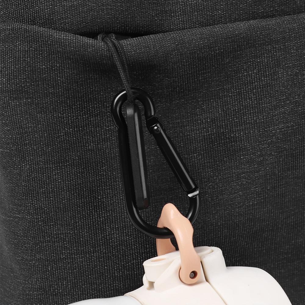 3/6/9pcs Black Packback Buckles Climbing Camping Hiking Water Bottle Hooks Keychain D Carabiner Snap Clip