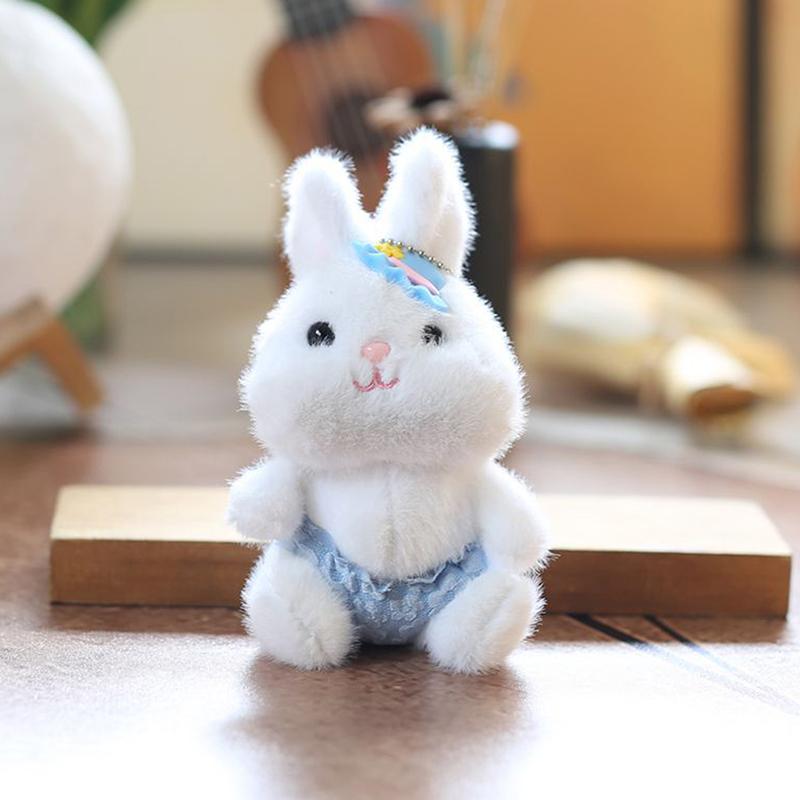 

15Cm Plush Rural Bunny Rabbit Toy Keychain Ultrasoft Stuffed Animal Kids Girl Lovely Animal Doll Toy Plushie Ornament Pendant фіолетовий