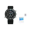 Seiko Solární pohon Silikonový řemínek Hodinky Pánské hodinky Černý ciferník SNJ035P1