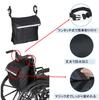 ST TS Wheelchair Bag, Large Capacity Wheelchair Storage Bag with Reflective Strips and Water-Repellent Finish, Perfect for Wheelchairs (Black)