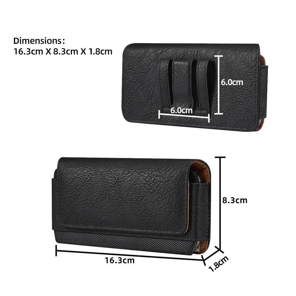 

Cow Leather Mobile Phone Belt Clip Case Men Waist Bag For iPhone 17 16 15 14 Pro Max Samsung Galaxy S25 S24 Redmi Holster Cover (16.3*8.3.1.8cm） чёрный