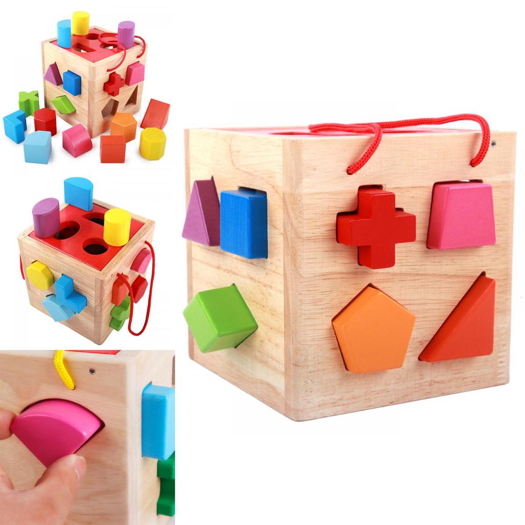 Wooden Shape Matching Puzzle Toy For Babies Age 6 To 12 Months