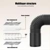 Pack of 1 Ventilation Duct Kit Including 2 Clamps and Tape for Dryer and Bathroom Easy Installation