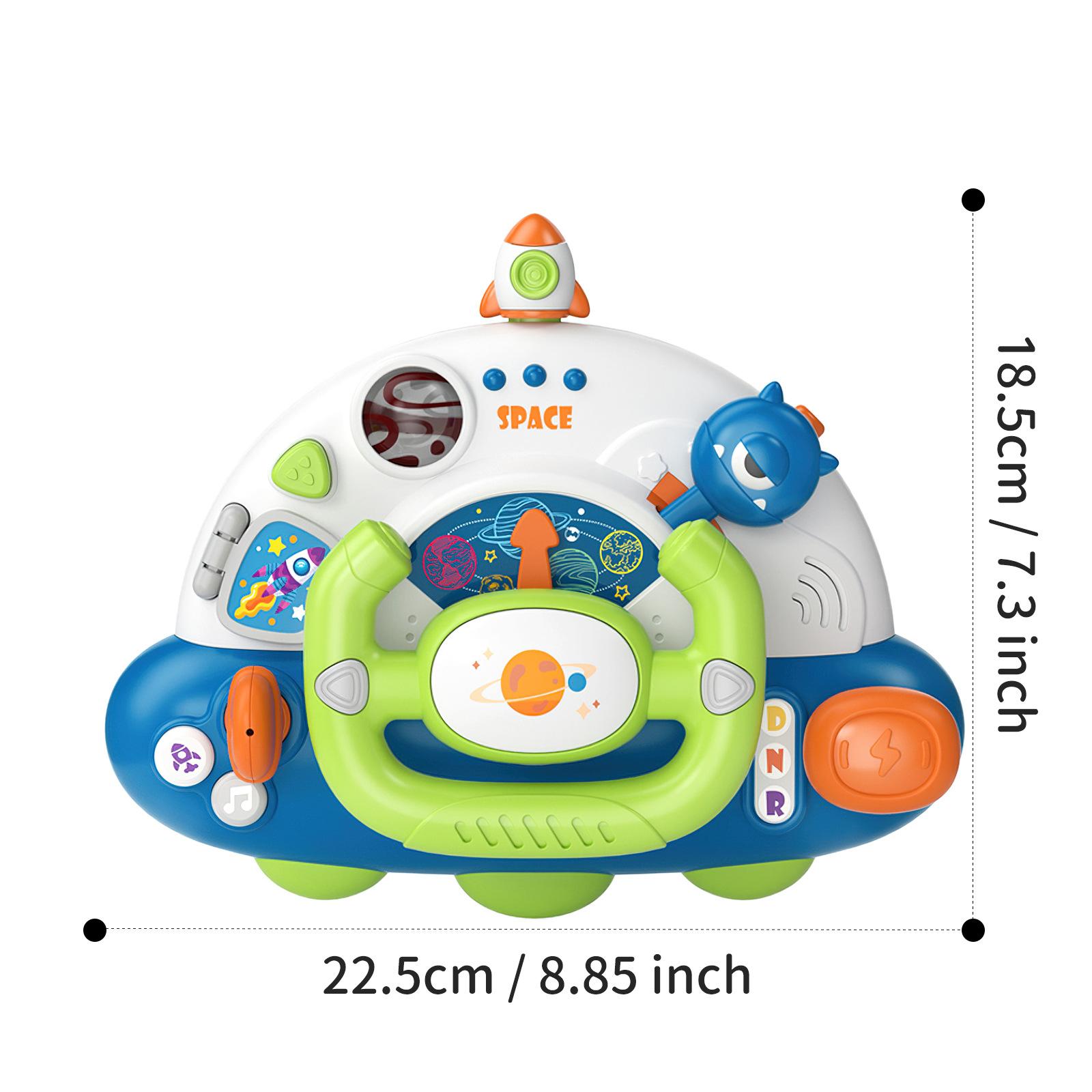 

Детская игрушка, рулевое колесо космической ракеты, детский симулятор, рулевое колесо музыкальной машины, игрушка для раннего обучения разноцветный