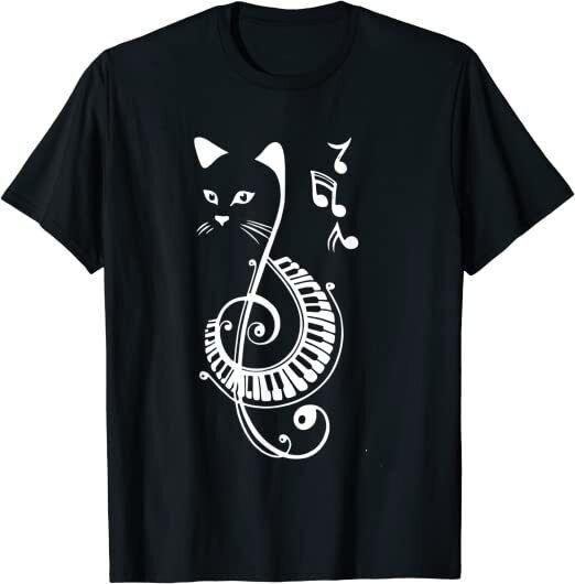 

Футболка унисекс Cool Cat Piano Musical Cat On Piano Keyboard S