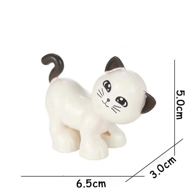 Big Size Building Blocks Animal Accessories Figures Farm Poultry Livestock Cat Rabbit Compatible Bricks Toys Children Kids Gifts