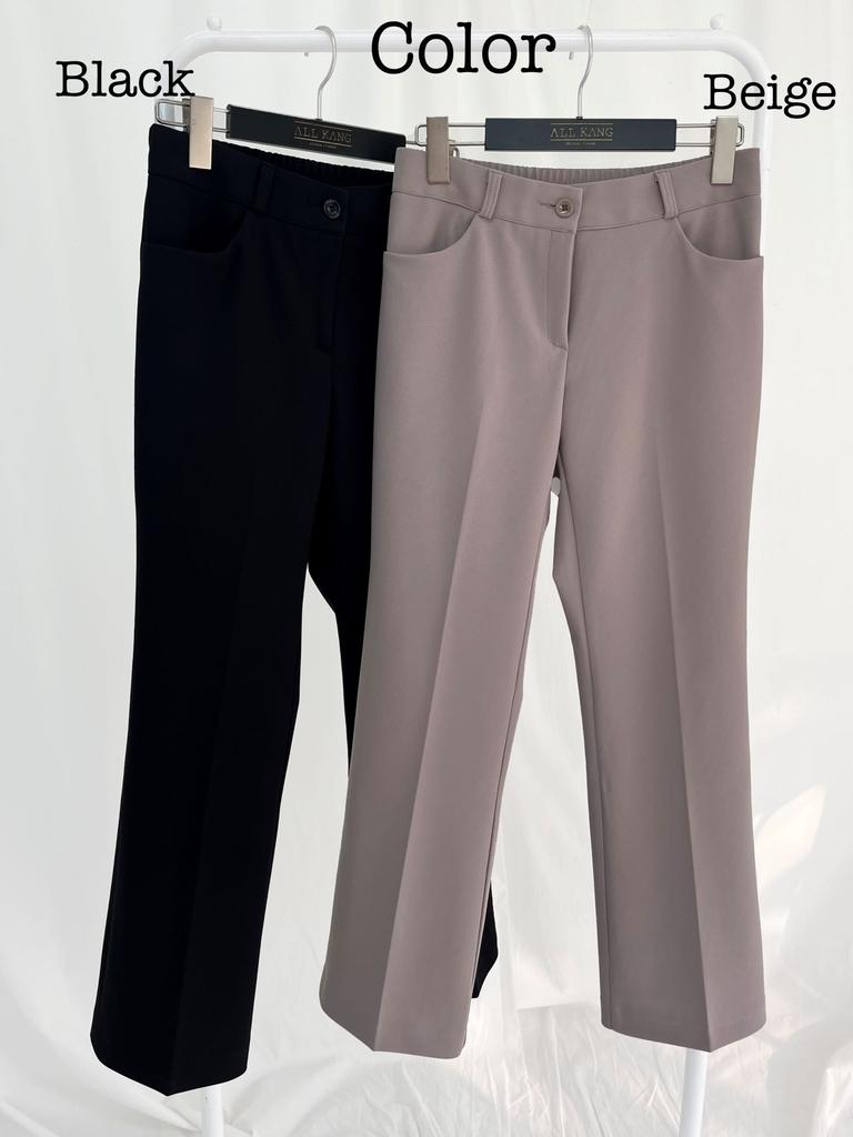 Olgangdijainseutyudio Back-Waisted Poly-Spandex Bootcut Slacks