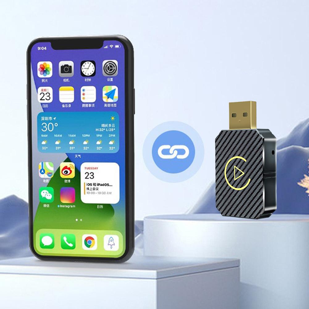 Wired To Wireless Carplay Adapter 2 In 1 Carplay Android Auto Mini Box Auto Connect USB Plug and Play for USB/Type C Dongle