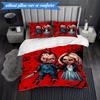 Chucky's Halloween Horror 3pcs K-pop Music Group Bedding set,Ideal for Bedroom, Dormitory,Including Duvet Cover And 2pcs Pillowcases,Fan Gifts