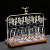 Handun Baijiu Glass Dispenser and Cup Set with Elk Rack