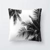 Home Decor Black and White Plant Leaf Sofa Pillow Cover Office Seat Cushion  Tropical