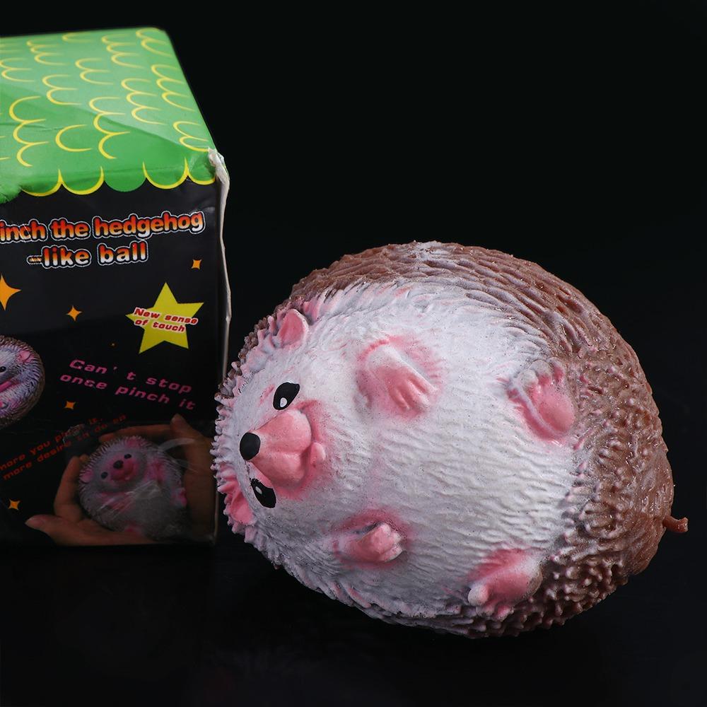 TPR Cartoon Hedgehog Decompression Toys Animals  Stress Ball   Grip Training