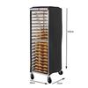 210D Oxford Cloth Waterproof Bread Rack Dust Cover with PVC Window and Ventilation for 20 Layer Baking Tray Rack 59x72x163cm