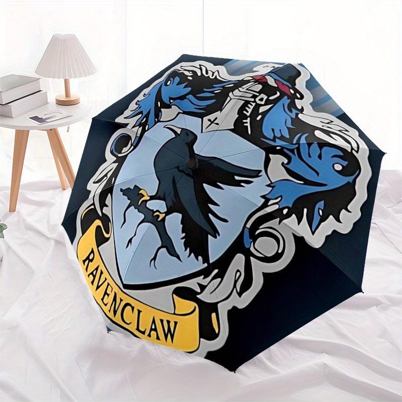 1pc Ravenclaw Crest Automatic Umbrella - 8-Rib Foldable Design, Outdoor Adventures, and Family Celebrations, Durable Canopy Material yy250827201
