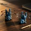 Home Storage Ornament Inverted Elephant Glasses Holder, Handmade Resin Eyeglass Stand, Spectacles Stand Retro Style Decorative Organizer for