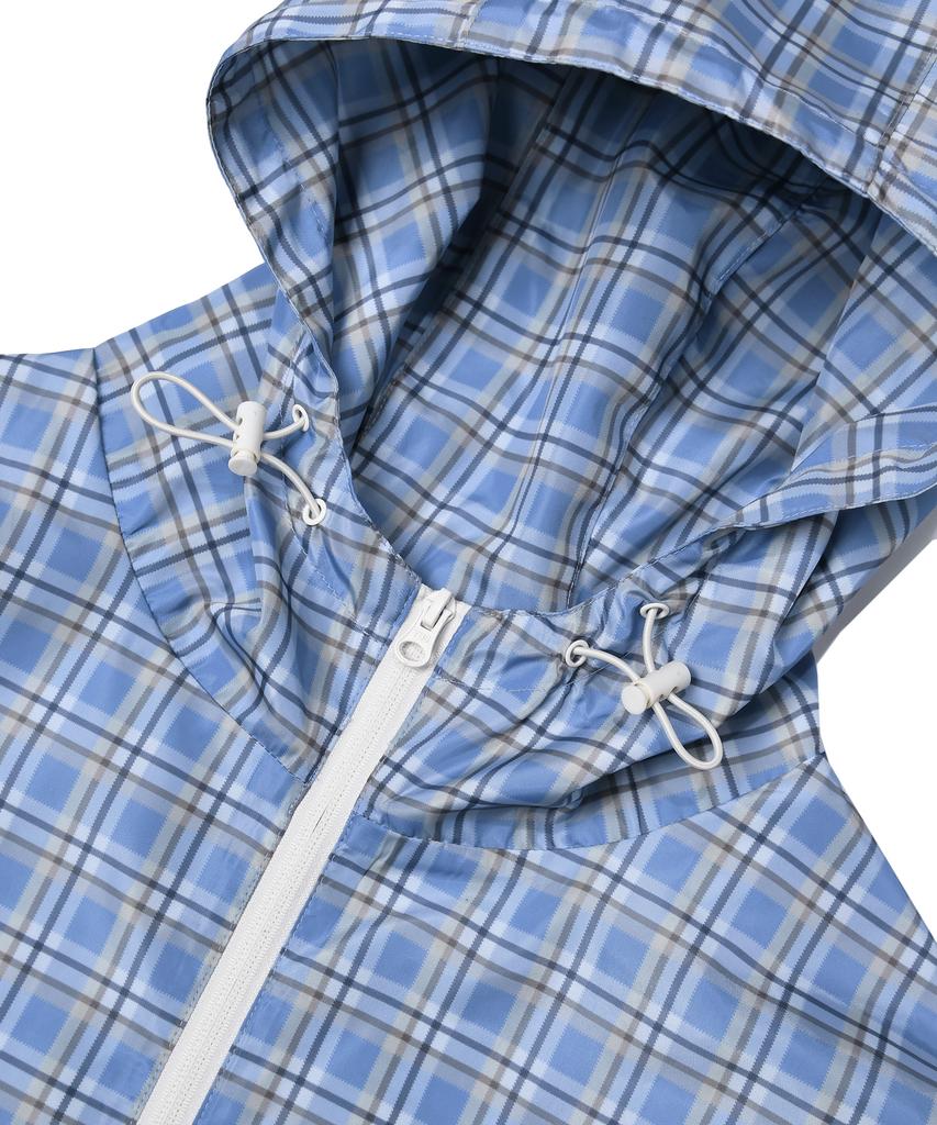 Physisches Fach Bär Schlüsselanhänger Check Windjacke_Blau